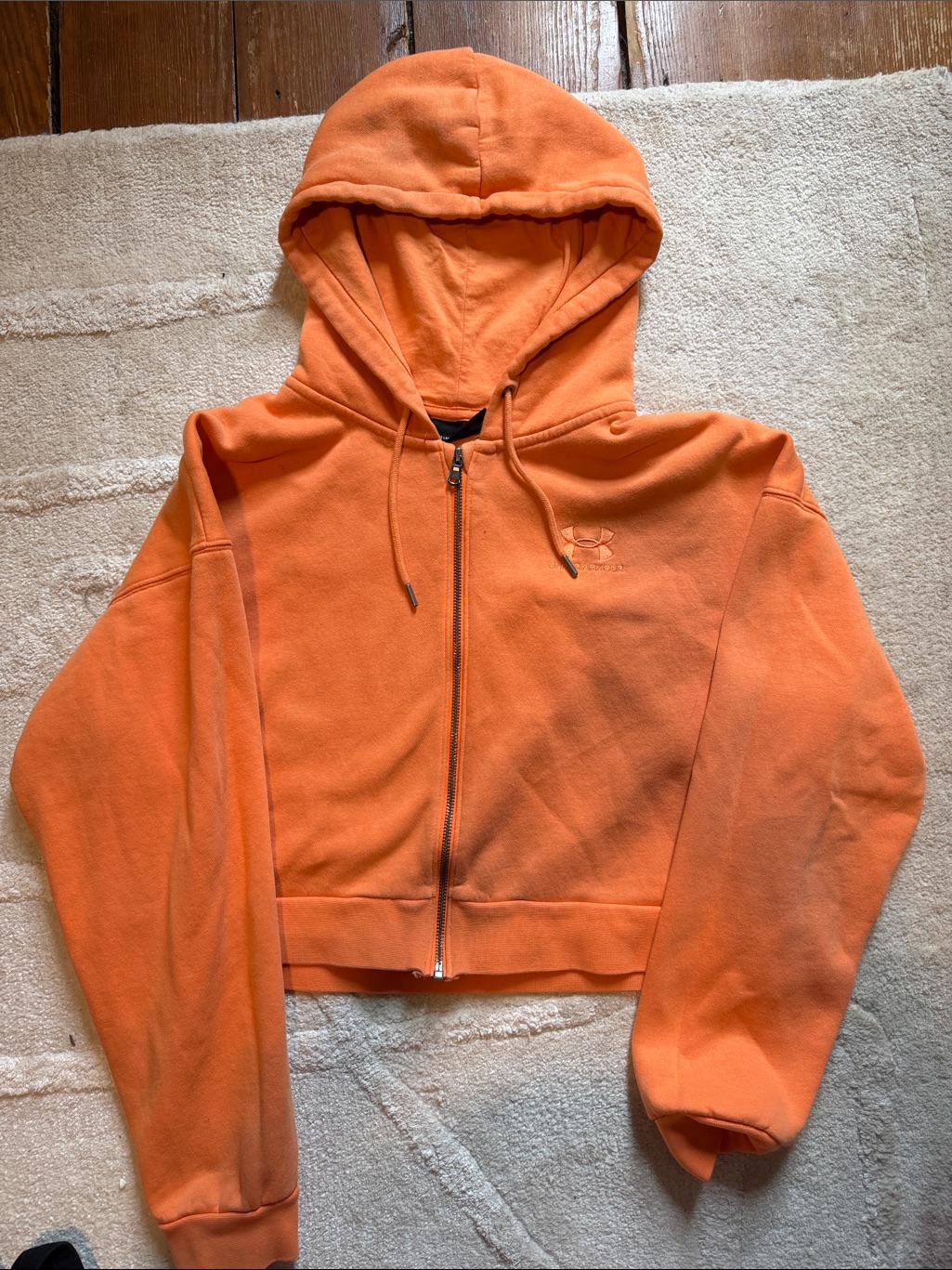 Under Armour Orange Full-Zip Hooded Jacket
